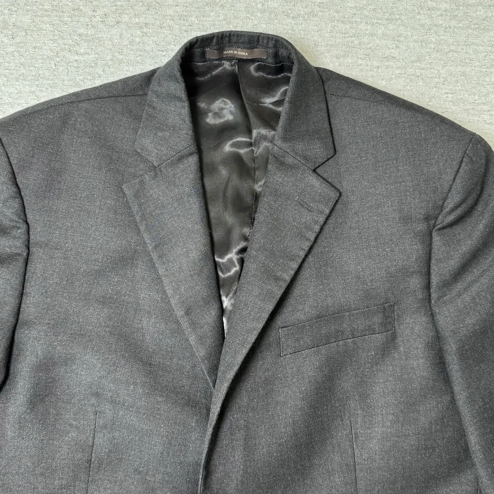 Tasso Elba Men's Sport Coat Blazer Size 40S Black / Dark Charcoal Wool Macy's